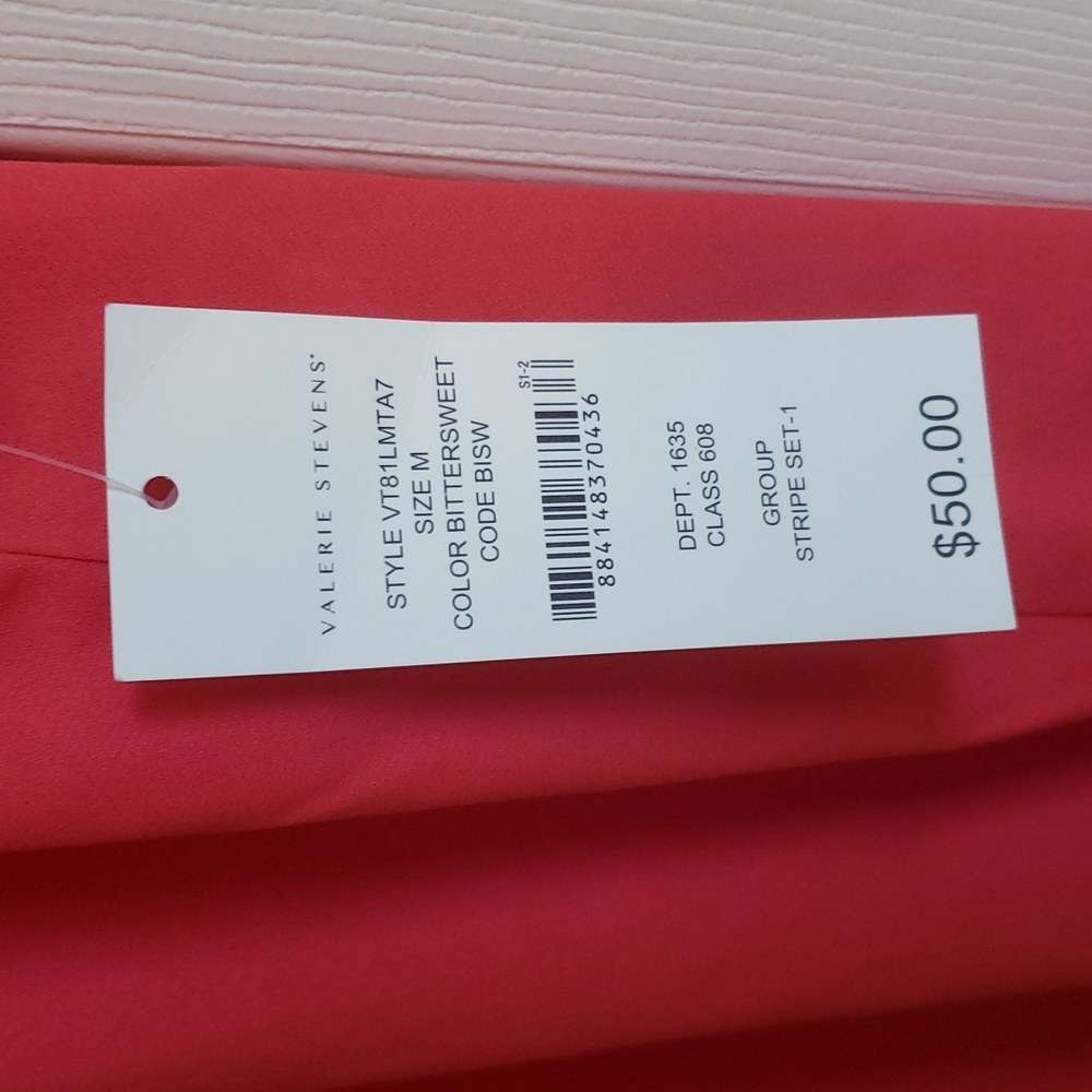 Valerie Stevens Red Dress. Medium. New! - Picture 4 of 4